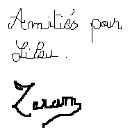 Autographe de Zaram